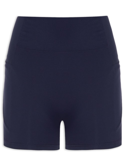 Short Feminino Fitness Com Bolso - Azul Short Feminino Fitness Com Bolso - Azul