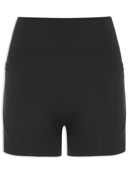 Short Feminino Fitness Com Bolso - Preto