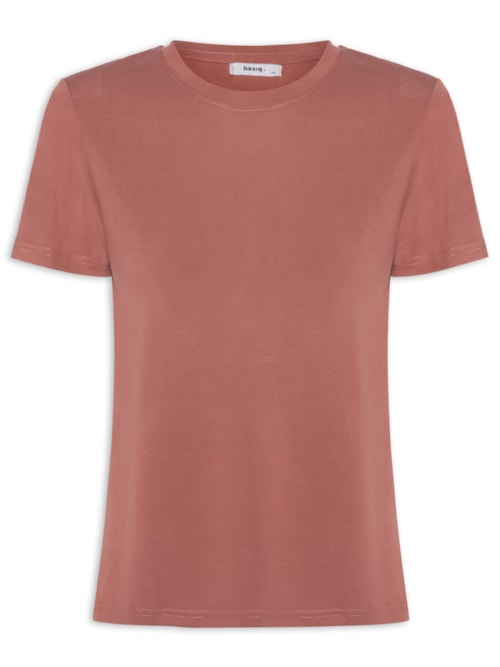 Camiseta Feminina Básica Alongada - Vermelho Camiseta Feminina Básica Alongada - Vermelho