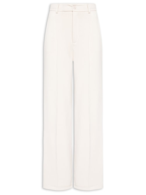 Calça Feminina Leve Reta - Off White
