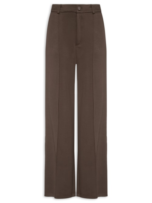 Calça Feminina Leve Reta - Marrom