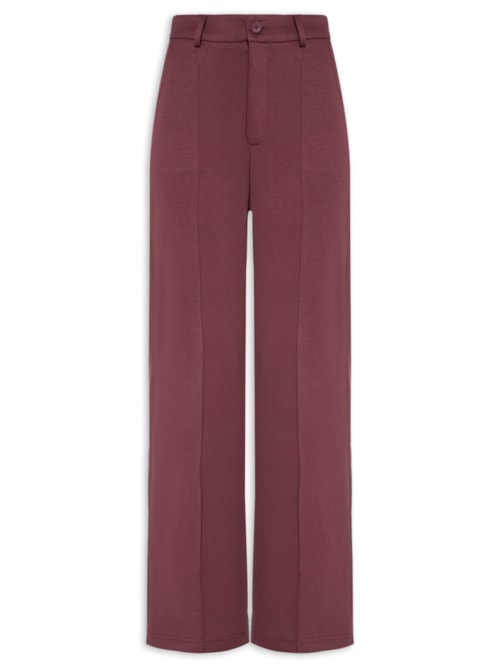 Calça Feminina Leve Reta - Vermelho