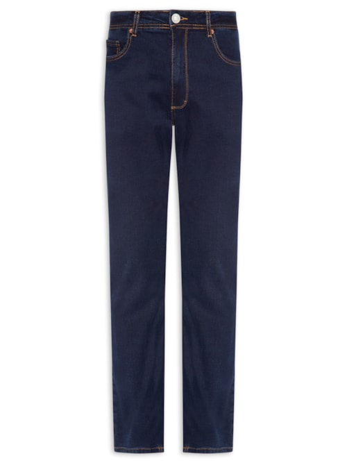 Calça Masculina Jeans Slim Fit Básica - Azul