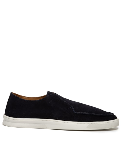 Tênis Masculino Botinha Camurça Sem Cadarço - Azul Tênis Masculino Botinha Camurça Sem Cadarço - Azul