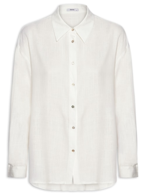 Camisa Feminina Básica Branco Camisa Feminina Básica Branco