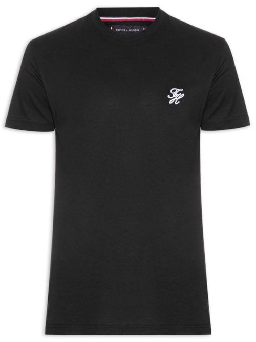 Camiseta Masculina Regular Fit Script Monogram - Preto Camiseta Masculina Regular Fit Script Monogram - Preto