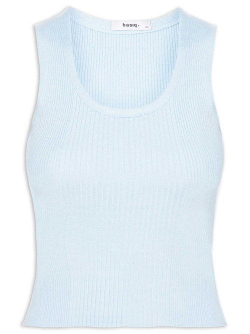 Regata Feminina Tricot Básica - Azul Regata Feminina Tricot Básica - Azul