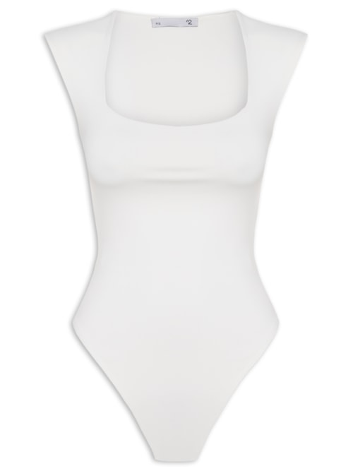 Body Feminino Decote Reto - Off White Body Feminino Decote Reto - Off White