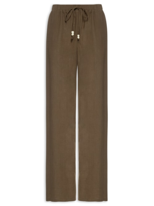 Calça Feminina Reta Leve Marrom