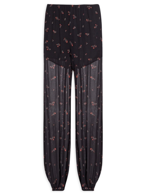 Calça Feminina GGT Estampa Lily - Preto