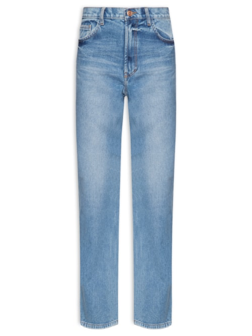 Calça Feminina Jeans Relaxed - Azul