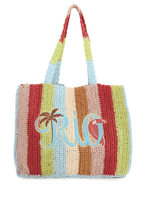 Bolsa Feminina Artesanal Rio Tipográfico Listra M - Azul