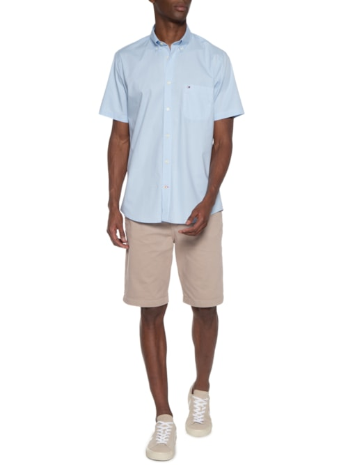 Camisa Masculina Classic Poplin Azul Camisa Masculina Classic Poplin Azul