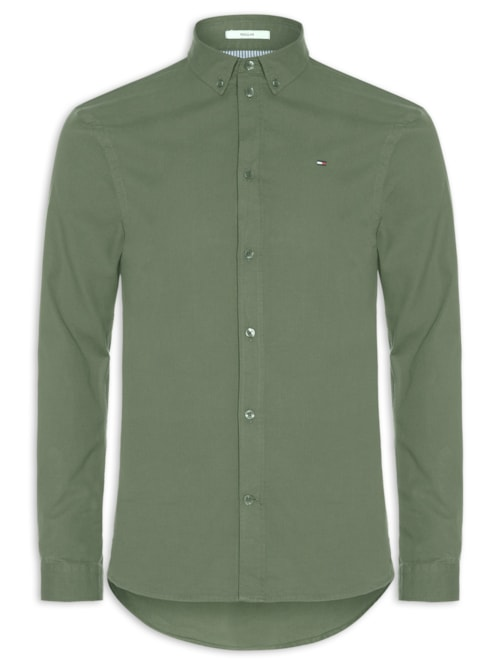 Camisa Masculina Regular Fit Oxford Verde Camisa Masculina Regular Fit Oxford Verde