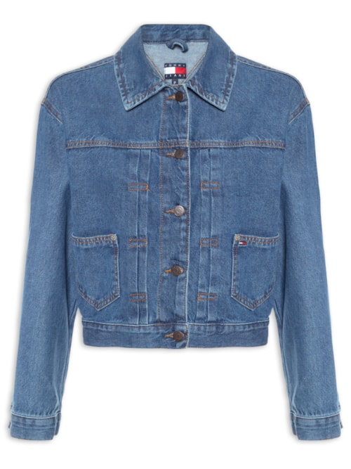Jaqueta Feminina Pleated - Azul