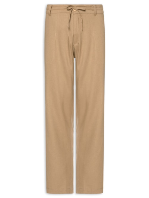 Calça Masculina De Linho Balneário - Bege