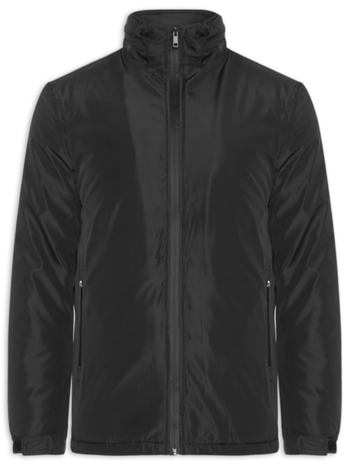 Jaqueta Masculina Parka Com Capuz - Preto
