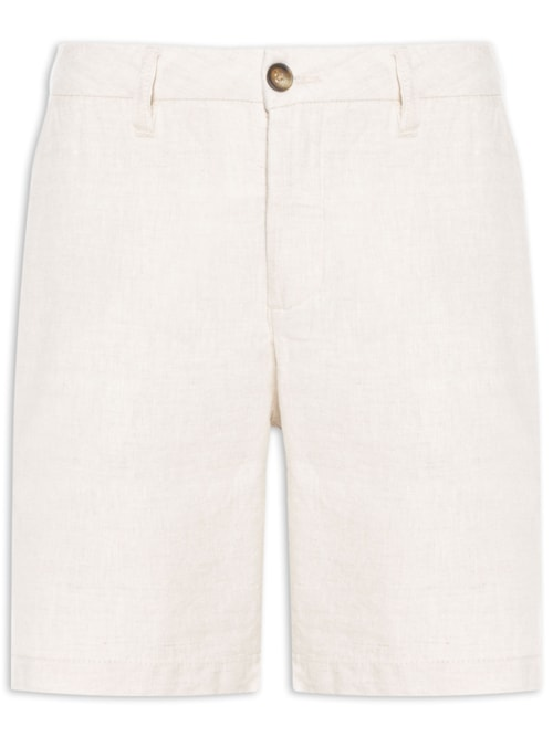 Bermuda Masculina Puro Linho - Bege