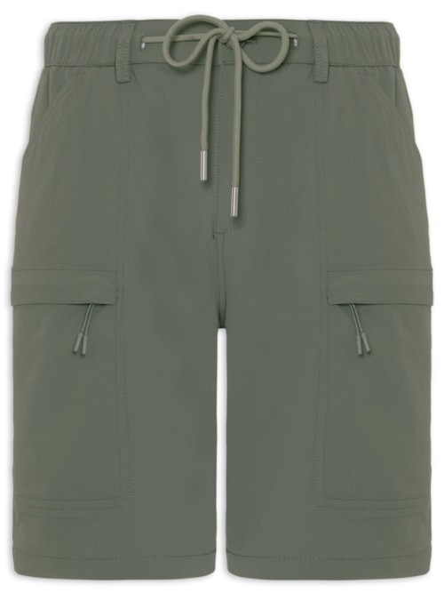 Bermuda Masculina Tech Grid - Verde