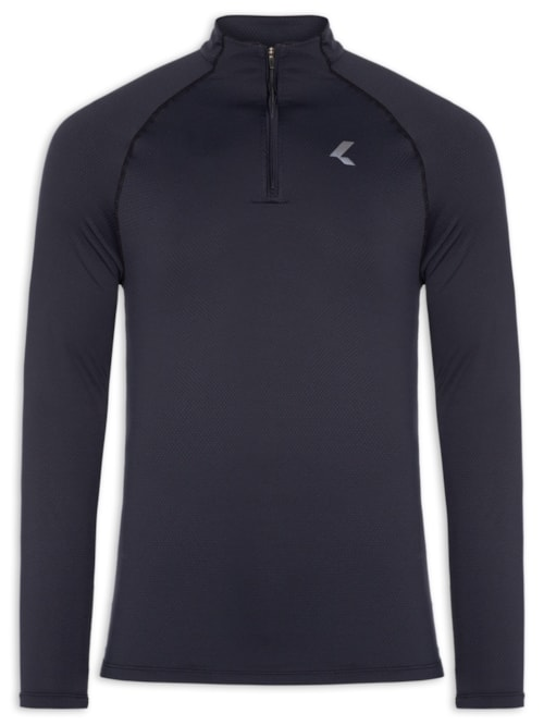 Camiseta Masculina Manga Longa Run Slim Men - Cinza