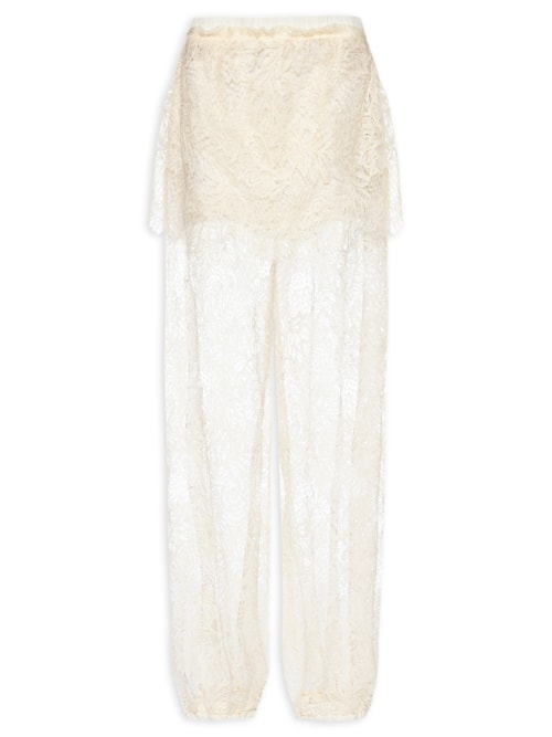 Calça Feminina Renda Avalon Ieda - Off White