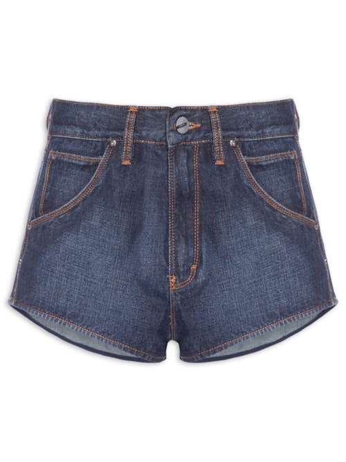 Short Feminino Jeans Atleta Costas - Azul