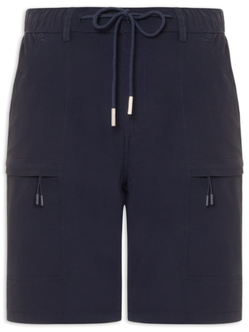 Bermuda Masculina Tech Grid - Azul