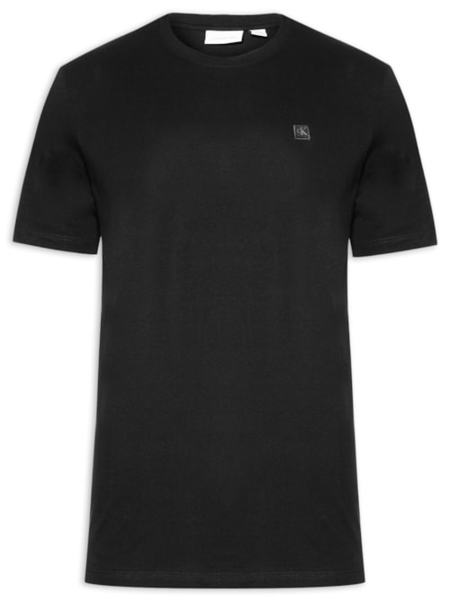 Camiseta Masculina Manga Curta Patch - Preto