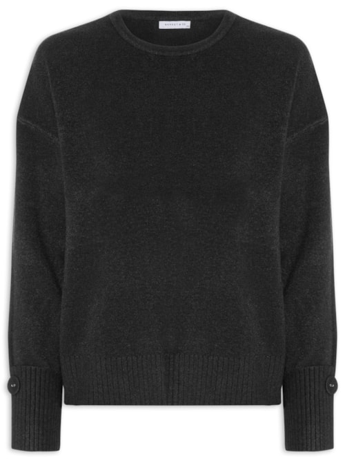 Suéter Feminino Em Tricot - Preto Suéter Feminino Em Tricot - Preto