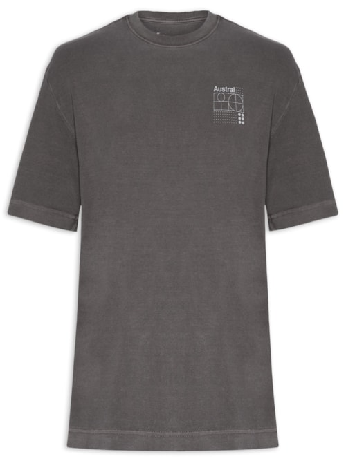 Camiseta Masculina Oversized Estampa Tech - Marrom Camiseta Masculina Oversized Estampa Tech - Marrom