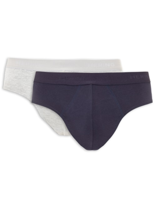 Kit 2 Cueca Slip Com Elástico Cinza Kit 2 Cueca Slip Com Elástico Cinza