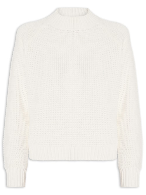 Suéter Feminino Em Tricot - Off White