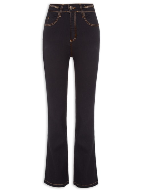 Calça Feminina Paula Straight Black - Preto