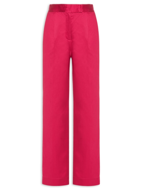 Calça Feminina Longa Prega Rasa - Rosa