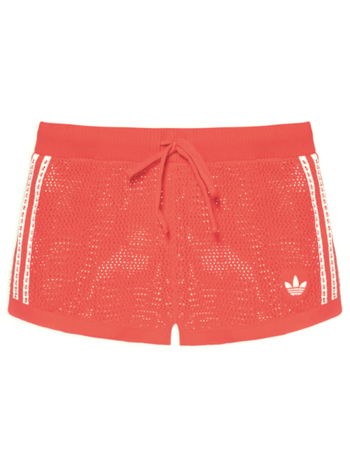 Short Feminino Knitted Crochet - Vermelho
