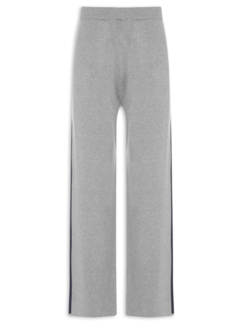 Calça Feminina Tricot Bicolor - Cinza