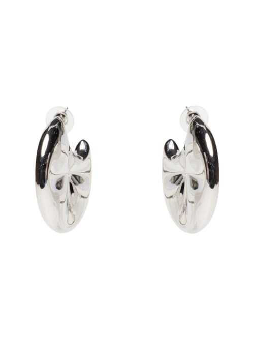 Brinco Feminino Argolas Orgânicas - Prateado