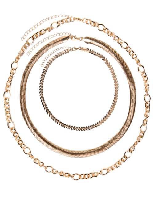 Kit De Colares Femininos - Dourado Kit De Colares Femininos - Dourado