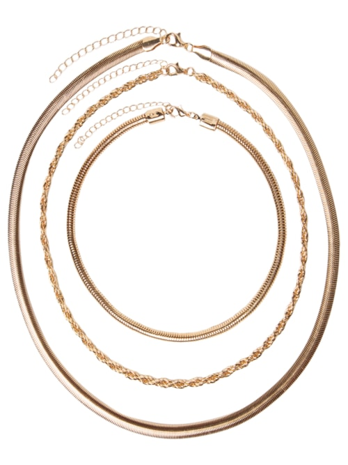Kit De Colares Femininos Diversos - Dourado Kit De Colares Femininos Diversos - Dourado