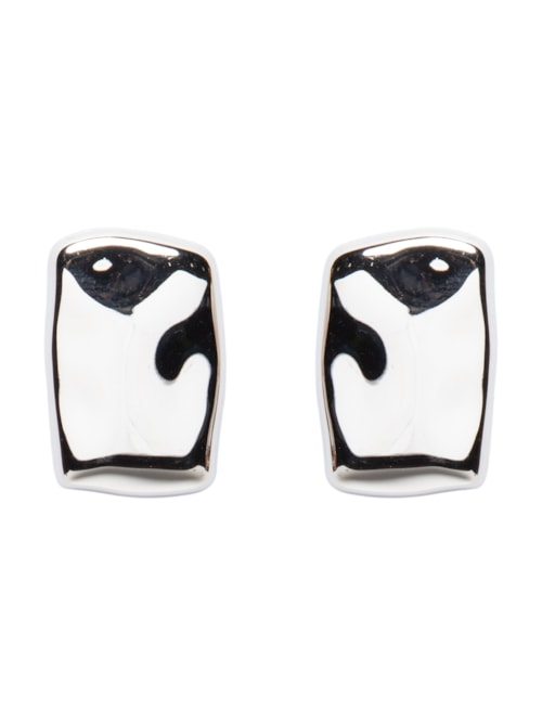 Brinco Feminino Maxi Martelado - Prateado