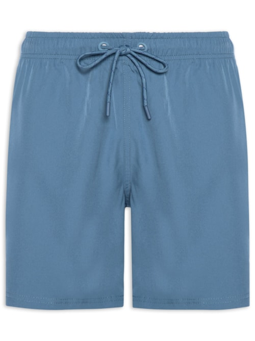 Short Beachwear Masculino Liso - Azul