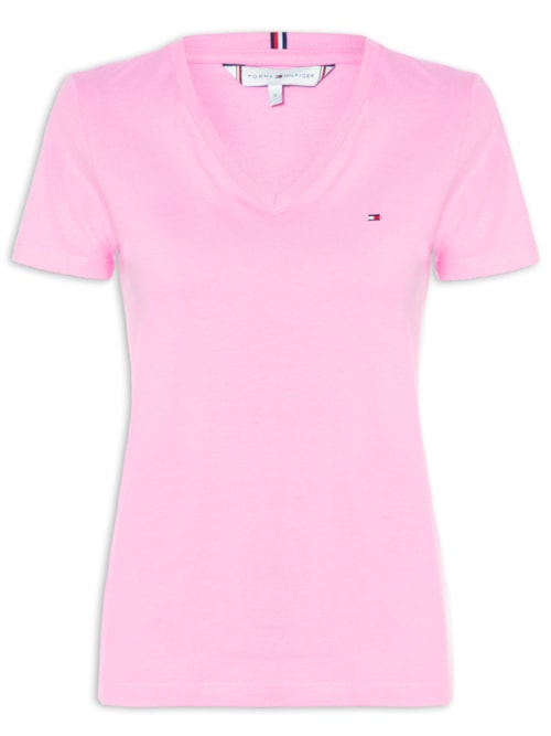 Camiseta Feminina Slim Cody V-NK SS - Rosa Camiseta Feminina Slim Cody V-NK SS - Rosa