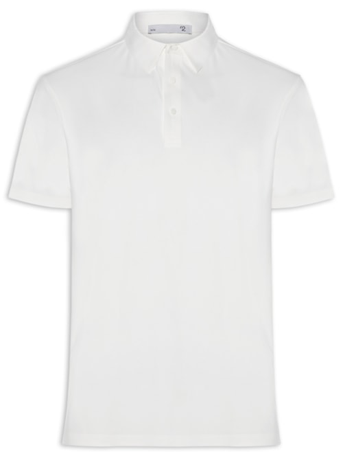 Polo Masculina Tech Corte A Laser - Branco Polo Masculina Tech Corte A Laser - Branco