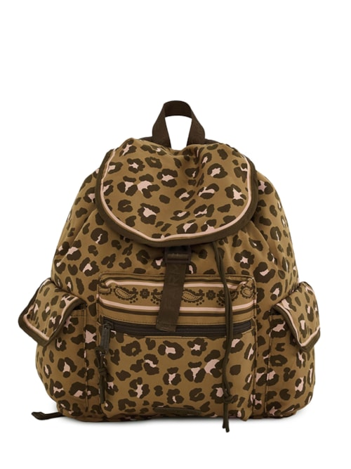 Bolsa Feminina Pipoca Onça Bandana Caramelo - Animal Print