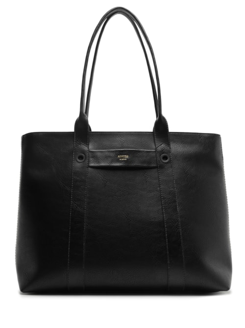 Bolsa Feminina Shopping Bag Eco Cabedal Rus - Preto Bolsa Feminina Shopping Bag Eco Cabedal Rus - Preto