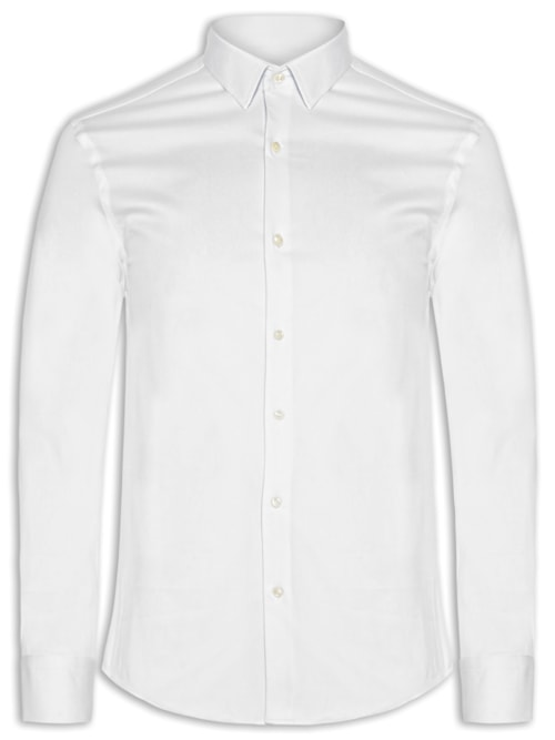 Camisa Masculina Social Manga Longa Paris - Branco Camisa Masculina Social Manga Longa Paris - Branco