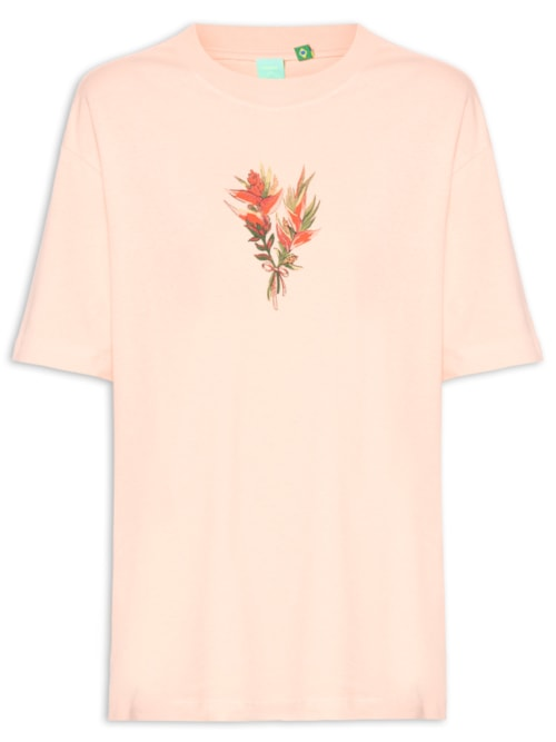 Camiseta Feminina Media Cadeira De Praia - Rosa Camiseta Feminina Media Cadeira De Praia - Rosa