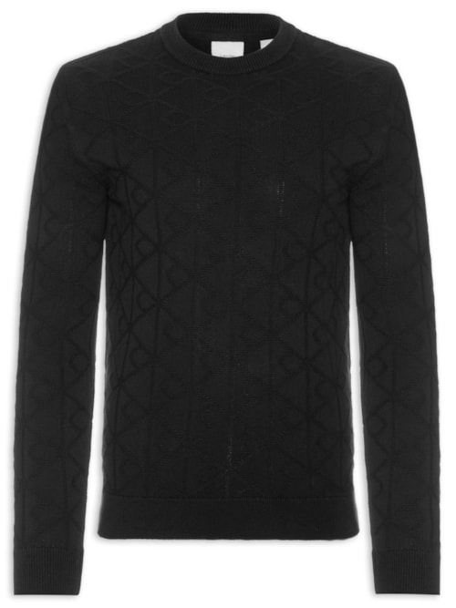 Suéter Masculino Tricot Logo - Preto Suéter Masculino Tricot Logo - Preto