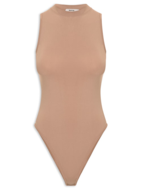 Body Feminino Comfy Em Malha - Marrom