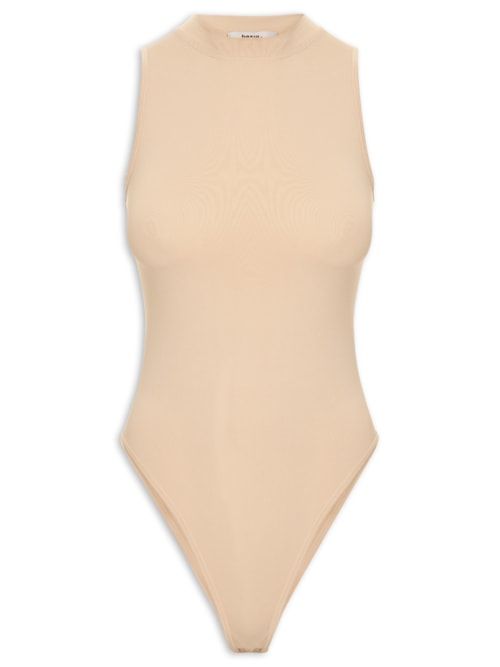 Body Feminino Comfy Em Malha - Bege